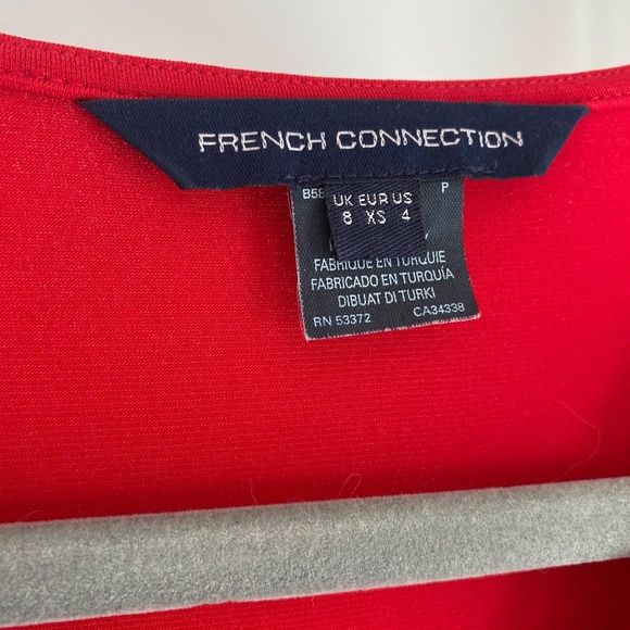 French Connection red wrap dress style - Picture 2 of 3